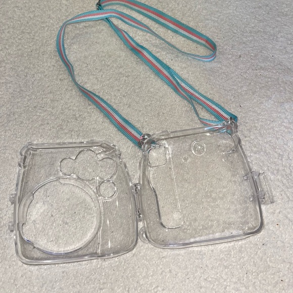 Clear Fuji Instax Mini 8 clear protective camera case with strap - Picture 6 of 6